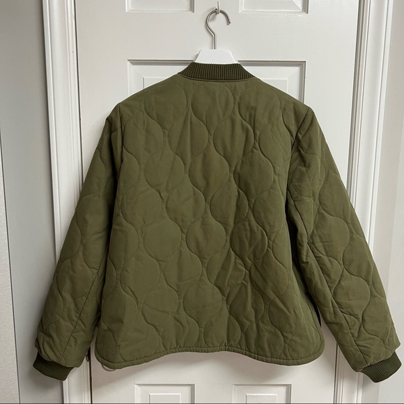 Madewell Quilted Military Jacket Surplus Green NWOT - Picture 2 of 6
